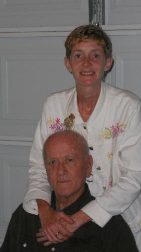 His Fiance Colleen Boice and his father Harvey Karnes